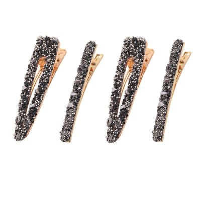 4 Pcs Crystal Duckbill Hairpins Rhinestone Alligator Hair ClipsHair Barrettes Bobby Hair Pins