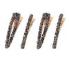 4 Pcs Crystal Duckbill Hairpins Rhinestone Alligator Hair ClipsHair Barrettes Bobby Hair Pins view 1