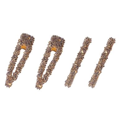 4 Pcs Crystal Duckbill Hairpins Rhinestone Alligator Hair ClipsHair Barrettes Bobby Hair Pins