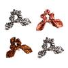 4 Pcs Chiffon Bowknot Hair Scrunchies Scarf Hair Ties Elastic Ponytail Holder Floral Hair Scrunchy Ropes Rabbit Bunny Ear Hair Bands view 1