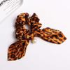 4 Pcs Chiffon Bowknot Hair Scrunchies Scarf Hair Ties Elastic Ponytail Holder Floral Hair Scrunchy Ropes Rabbit Bunny Ear Hair Bands view 3