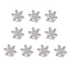 10 Pcs Crystal Snowflake Bridal Hair Twists Coils Hair Clips Pins Spin Hair Wedding Bridal Gem Rhinestone Metal Spiral Twist Bun Hair Pins view 1