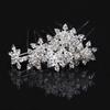 10 Pcs Crystal Snowflake Bridal Hair Twists Coils Hair Clips Pins Spin Hair Wedding Bridal Gem Rhinestone Metal Spiral Twist Bun Hair Pins view 3