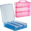 Foraineam 2 Pack Double Side Nail Polish Organizer Transparent Nail Tools Holder Box Portable Universal Nail Polish Carrying Case with 8 Adjustable Dividers for Storage Display view 4