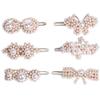 6 Pcs Bowknot Pearl Hair Clips Butterfly Bobby Pins Hair Barrette Clip Side Clamp Hair Pin view 1