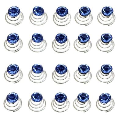 20 Pcs Shiny Rhinestone Spiral Twist Hairpins Crystal Spiral Hair Pins Swirl Hair Twists Coils Hair Clips for Wedding Bridal
