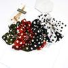7 Pcs Rabbit Bunny Ear Bowknot Hair Bands Chiffon Hair Scrunchies Elastic Hair Ties Ropes Polka Dot Ponytail Holder Floral Hair Scrunchy view 2