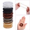 30 Pcs No Crease Hair Ties Phone Cord Hair Ties Spiral Hair Ties Hair Coils Spiral Telephone Hair Ties Coil Ponytail Holder Elastic Coil Hair Ties view 3
