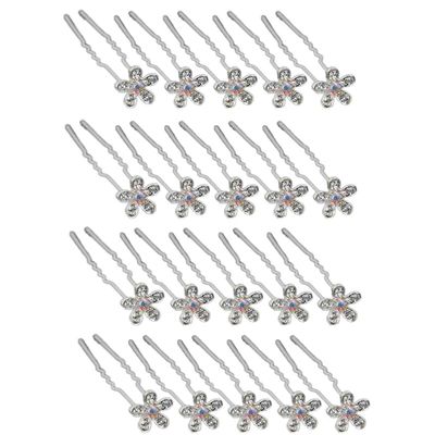 20 Pcs Women Headwear Wedding Bridal Rhinestone Crystal Hair Pins Clips