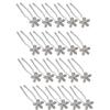 20 Pcs Women Headwear Wedding Bridal Rhinestone Crystal Hair Pins Clips view 1