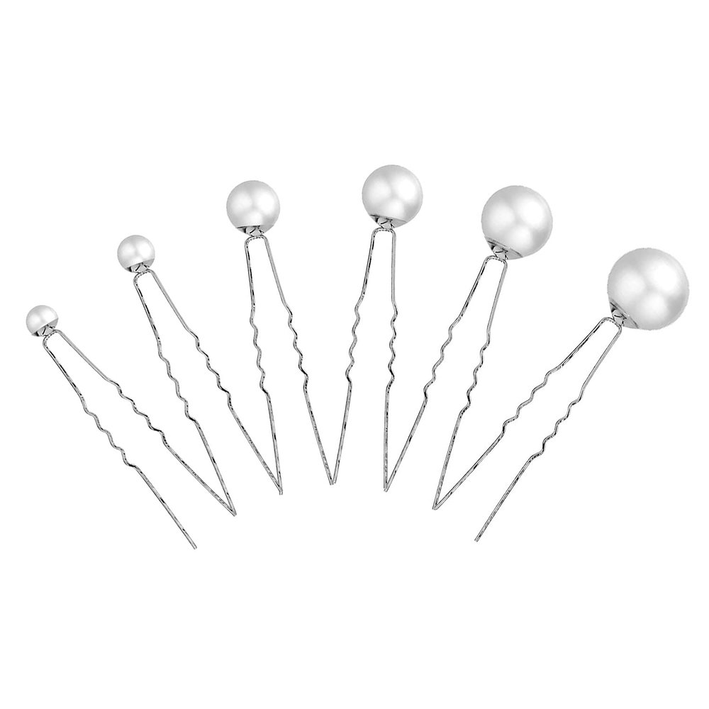 18 Pcs Wedding Bridal Pearl Hair Clips Hairpins U Shaped Pearl Hair Pins