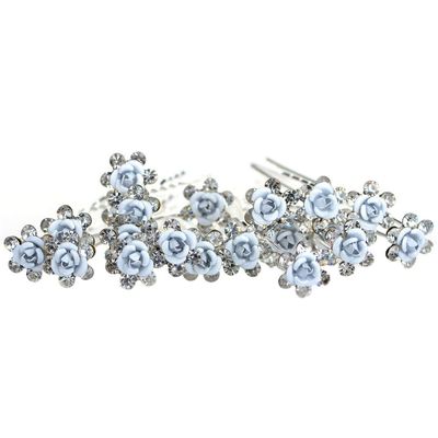 20 Pcs Women Headwear Wedding Bridal Rhinestone Crystal Hair Pins Clips