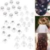 12 Pcs Spiral Twist Hairpins Spiral Hair Pins Swirl Hair Twists Wedding Bridal Rhinestone Pearl Coils Hair Clips view 2
