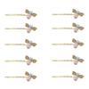 10 Pcs Cute Honeybee Hairpins Rhinestone Hair Clips Metal Hair Side Clip Barrette Bobby Pin view 1