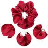 7 Pcs Elastic Hair Scrunchies PearlHair Bands Scrunchy Hair Ties with Pearl Solid Color Ponytail Holder Hair Scrunchy view 2