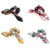 4 Pcs Chiffon Bowknot Hair Scrunchies Scarf Hair Ties Elastic Ponytail Holder Floral Hair Scrunchy Ropes Rabbit Bunny Ear Hair Bands view 1
