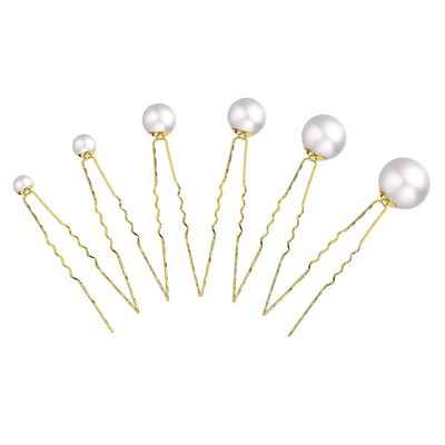 18 Pcs Wedding Bridal Pearl Hair Clips Hairpins U Shaped Pearl Hair Pins