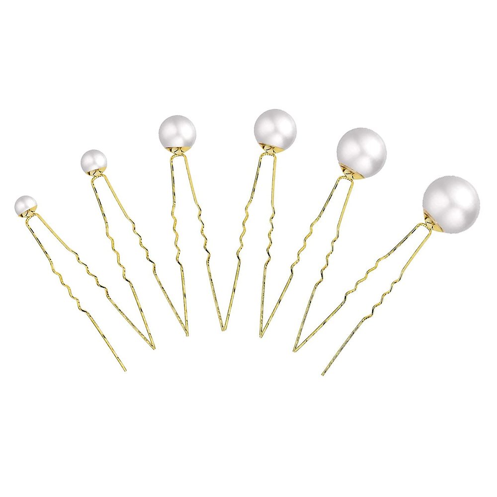 18 Pcs Wedding Bridal Pearl Hair Clips Hairpins U Shaped Pearl Hair Pins