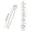 18 Pcs Wedding Bridal Pearl Hair Clips Hairpins U Shaped Pearl Hair Pins view 2