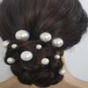18 Pcs Wedding Bridal Pearl Hair Clips Hairpins U Shaped Pearl Hair Pins view 4