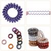 20 Pcs Colorful Hair Coils Spiral Telephone Hair Ties Coil Spiral Hair Ties No Crease Hair Ties Phone Cord Hair Ties Ponytail Holder Elastic Coil Hair Ties view 3