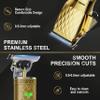 FADEKING Professional Hair Clippers & Beard Trimmer Set for Men  Cordless Barber Clippers with LCD Display, Precision Trimmer & Travel Case  Gifts for Men Husband Father (Gold + Bronze) view 2