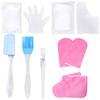 Beaupretty Paraffin Wax Machine Accessories Foot Bath Liners Wax Gloves Booties Moisturizing Gloves Hand Feet Care Treatment for Women Men Pink view 1