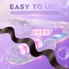 NOVUS Curling Iron Hair Crimper Waver - 1.25 Inch Anti-Scald Waves Curling Wand, Ionic Deep Waver Hair Curler Tool with Ceramic 2 Barrel for All Hair Types, Auto Shutdown Protection view 3