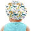 Babrukda Kids Hair Cover Dinosaur Novelty Printed Satin Bonnet Satin Sleep Cap Adjustable Elastic Band Beanie Hat for Night Sleeping Festival Holiday Headwear for Girls Boys Toddler Children Baby view 1