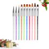 LALAFINA 10pcs Nail Art Pens Nail Painting and Drawing Manicure Accessories for Home and Salon Fine Detail Brush Bristle view 2