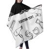 MLIANCEN Custom Barber Cape Hairdresser Cape, Add Your Photo Text or Logo Personalized Black White Barbershop Tools Salon Cape for Men, Customized Hair Cutting Cape for Home Salon Barbershop view 2