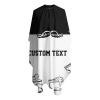 MLIANCEN Custom Barber Cape Hairdresser Cape, Add Your Photo Text or Logo Personalized Black White Barbershop Tools Salon Cape for Men, Customized Hair Cutting Cape for Home Salon Barbershop view 3
