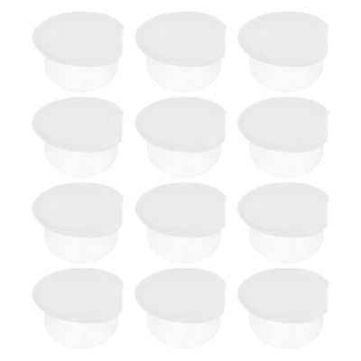 KALLORY Lip Brush Covers Silicone Brush Covers Makeup Brush Anti Lost Cover Cosmetic Brush Guards Protectors for Makeup, White 12Pcs