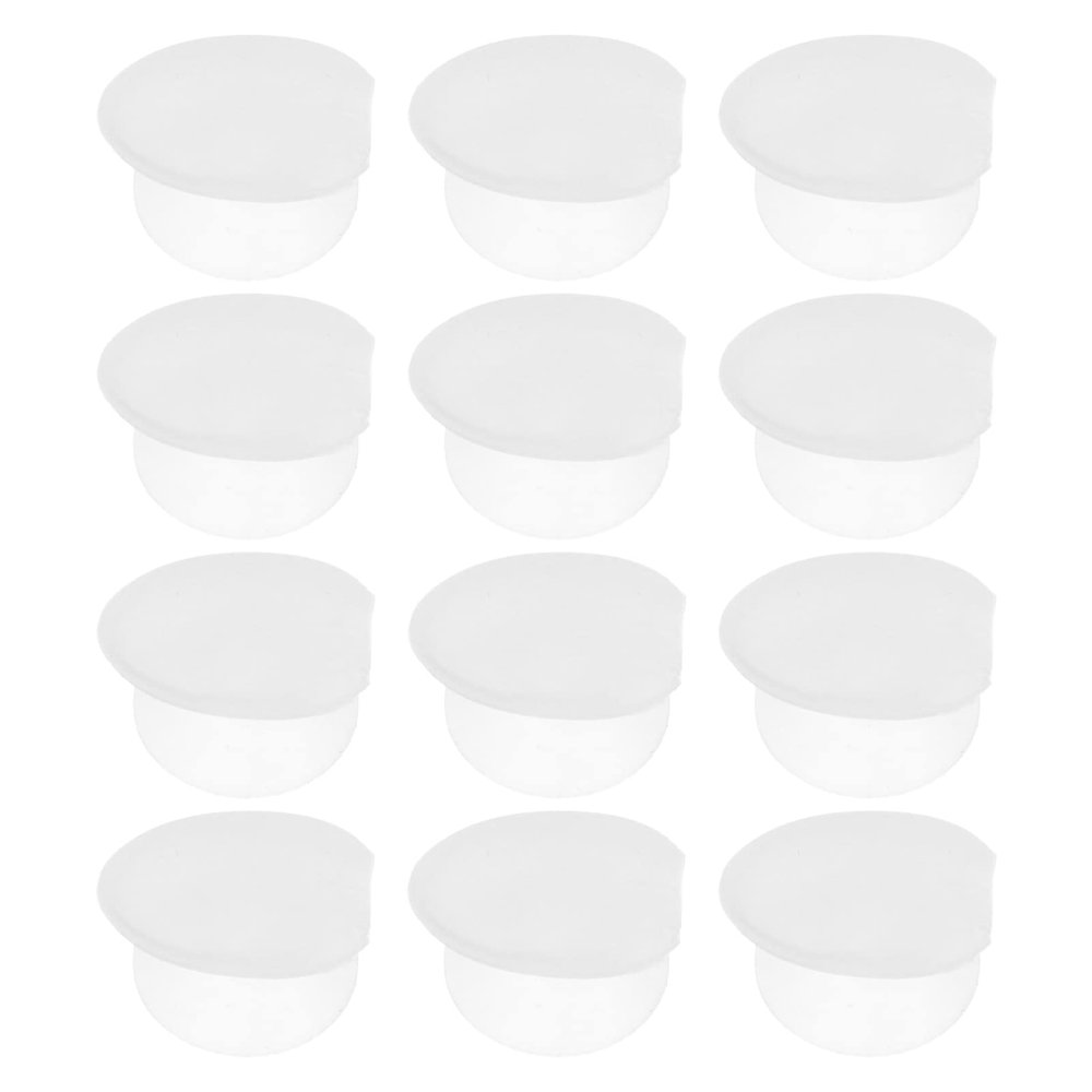 KALLORY Lip Brush Covers Silicone Brush Covers Makeup Brush Anti Lost Cover Cosmetic Brush Guards Protectors for Makeup, White 12Pcs