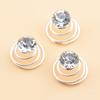 20 Pcs Shiny Rhinestone Spiral Twist Hairpins Crystal Spiral Hair Pins Swirl Hair Twists Coils Hair Clips for Wedding Bridal view 3
