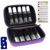 Fengshuibringluck Essential Oil Roller Bottle EVA Carrying Travel Case and 10pcs Essential Oil Gemstone Roller Ball Bottles Frosted Glass Inside 10ml Healing Crystal Chips Feng Shui Roller (Obsidian) view 4