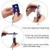Essential Oil Roller Bottle EVA Carrying Travel Case and 10pcs Essential Oil Gemstone Roller Ball Bottles Frosted Glass Inside 10ml Healing Crystal Chips Feng Shui Roller (Bluestone) view 2