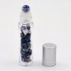 Essential Oil Roller Bottle EVA Carrying Travel Case and 10pcs Essential Oil Gemstone Roller Ball Bottles Frosted Glass Inside 10ml Healing Crystal Chips Feng Shui Roller (Bluestone) view 4