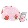 2 Pack Red Strawberry Patterns Adjustable Working Cap with Button,Women Working Hat Sweatband,Ponytail Pouch Tie Back Hats view 1