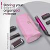 BAGMIND Travel Case Compatible for Dyson Airwrap Complete Styler & Attachments, Anti-scratch Carrying Case Bag with Hanging Hook for Hair Dryer Curler Accessories, Pink view 4