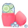 Evmliy Ice Roller for Face, Silicone Ice Roller Facial Ice Mold to Brighten Skin Enhancing Natural Glow, Reusable Ice Roller for Face & Eye Puffiness Relief, Face Roller Skin Care for Neck, Pink view 1