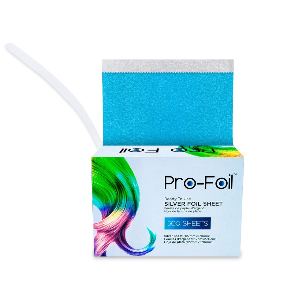 Just Home Blue Hair Highlighting Pop Up Foils 500 Sheets, Pre  Cut for Bleaching, Coloring, Lightening, Styling, In-Built Dispenser for Professionals, Salons, Personal Use