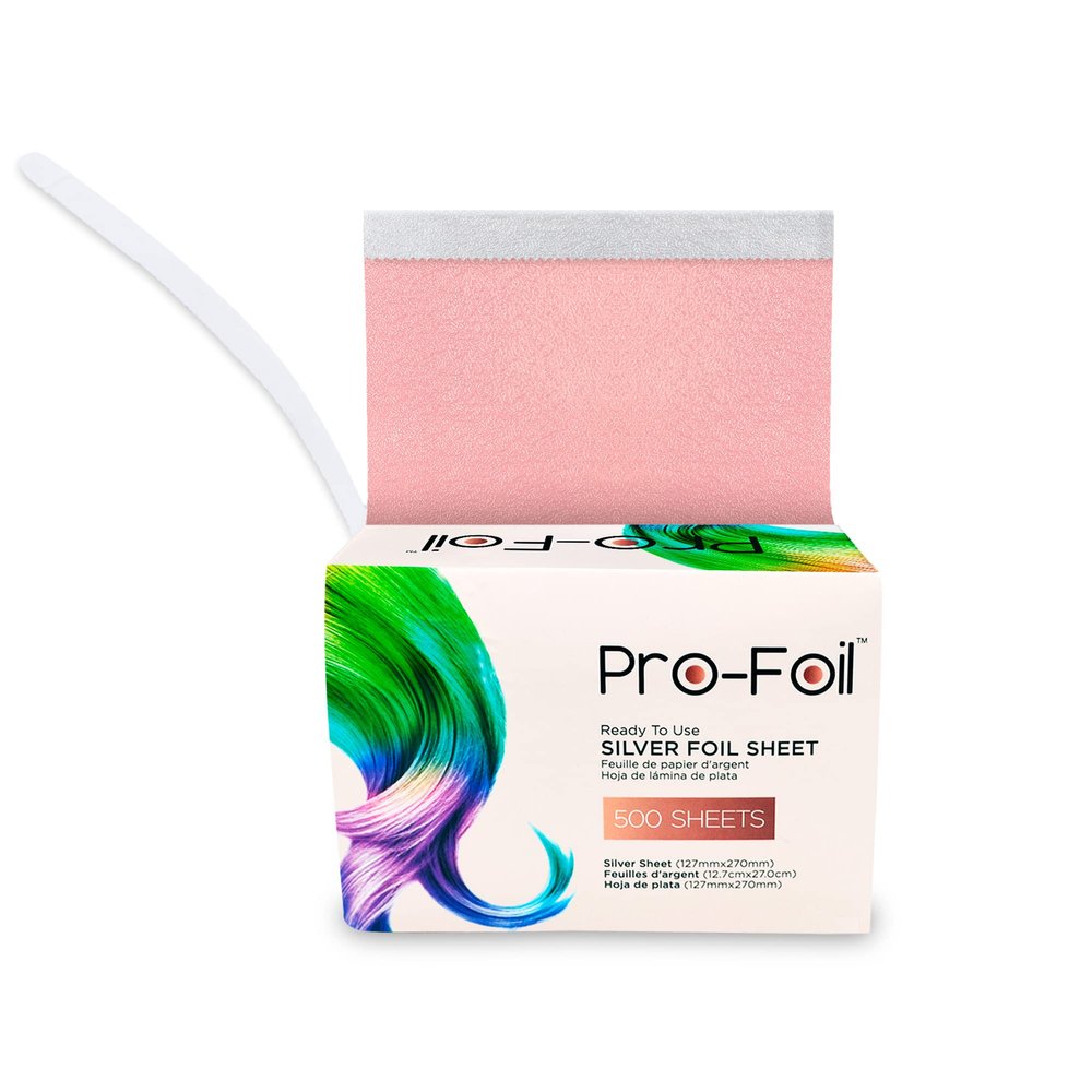Just Home Pink Hair Highlighting Pop Up Foils 500 Sheets, Pre  Cut for Bleaching, Coloring, Lightening, Styling, In-Built Dispenser for Professionals, Salons, Personal Use