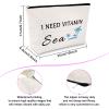Beach Lover Gift Makeup Bag Beach Themed Gifts Funny Sea Lovers Presents for Women Girls Weekend Vacation Travel Presents for Girls Teen Birthday Christmas Graduation Keepsake Travel Cosmetic Pouch view 2