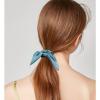 ACO-UINT 20 Pack Hair Scrunchies for Girls and Women, Satin Scrunchies for Thick Hair with Bow, Bunny Ear Scrunchies, Summer Hair Accessories, 20 Solid Color Options view 2