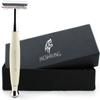 Jag Shaving Safety Razor Set - Double Edge Safety Razor Blades - Leather Case - for Safety Razor - for Men and Women - Travel Slicer - White Colour view 1