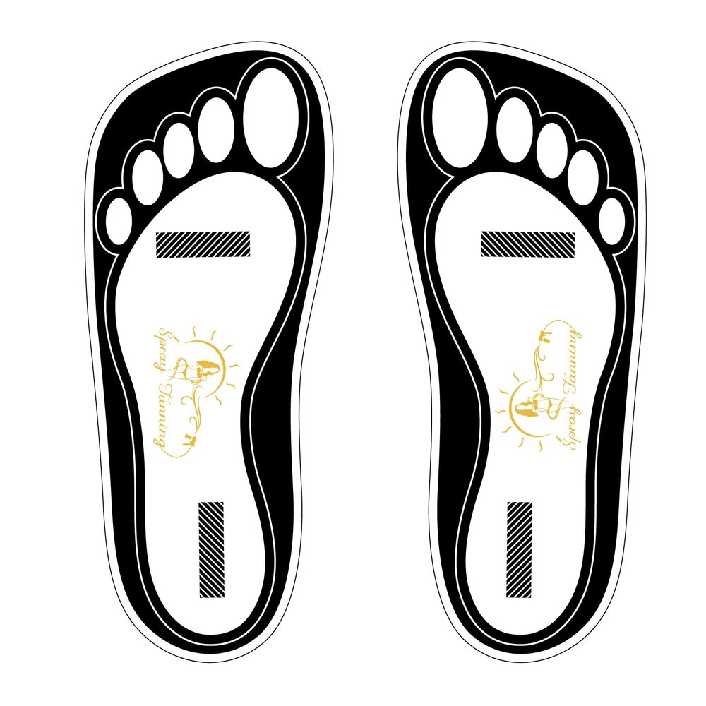 120 Pairs(240 Feets) Disposable Black Tanning Feet Pads Sunless Airbrush Spray Tent Protect Foot Shaped Spray Tan Sandals