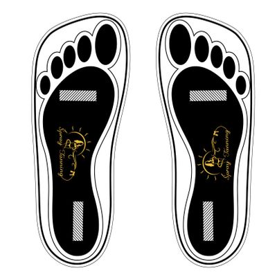 60 Pairs(120 Feets) Disposable Black Tanning Feet Pads Sunless Airbrush Spray Tent Protect Foot Shaped Spray Tan Sandals