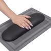 MERTERFLY Nail Arm Rest Pillow and Mat Luxury Salon Manicure Armrest Cushion Nail Art Hand Holder Manicure Hand Rest Cushion Pad Tool for Nail Tech Manicurist (With Mat, Black) view 1