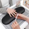MERTERFLY Nail Arm Rest Pillow and Mat Luxury Salon Manicure Armrest Cushion Nail Art Hand Holder Manicure Hand Rest Cushion Pad Tool for Nail Tech Manicurist (With Mat, Black) view 2